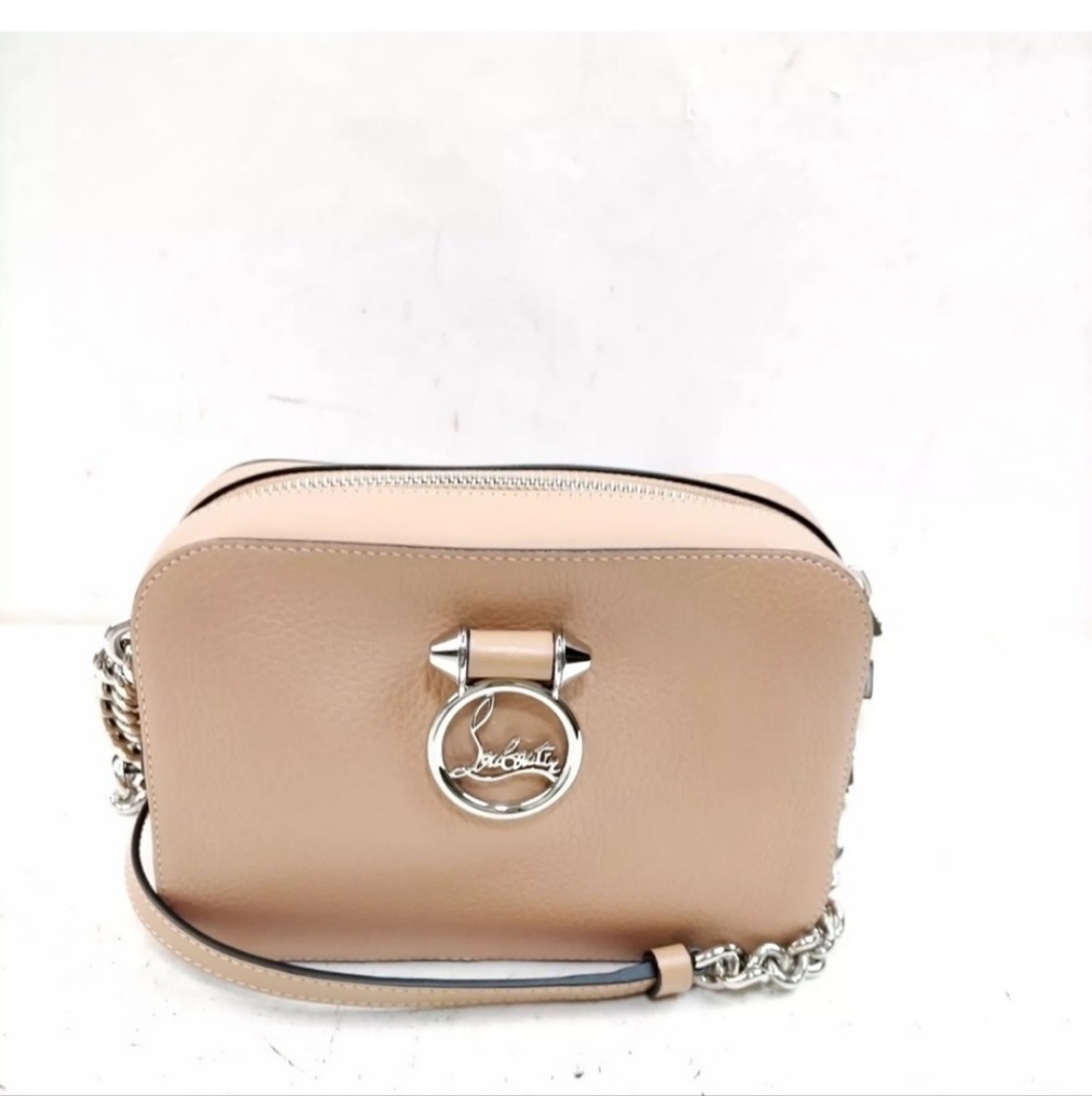 Christian Louboutin Calfskin Mini Rubylou Crossbody Nude/ Pristine